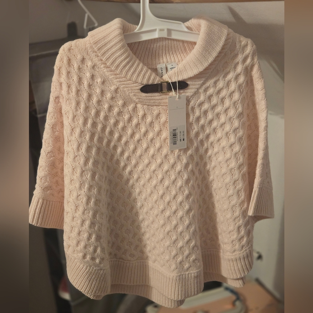 NWT Janie & Jack 4T Pink Knit Cape